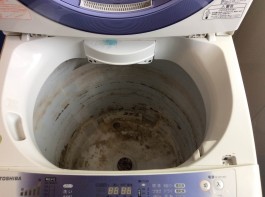 洗浄前洗濯機内部